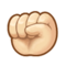 Raised Fist - Light emoji on Samsung